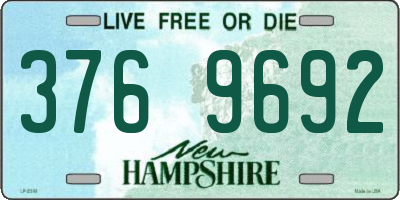 NH license plate 3769692