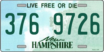NH license plate 3769726