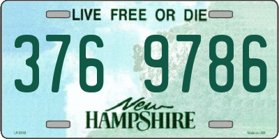 NH license plate 3769786