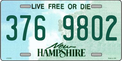 NH license plate 3769802