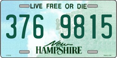 NH license plate 3769815