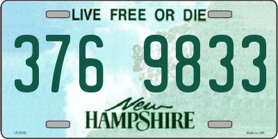 NH license plate 3769833