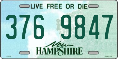 NH license plate 3769847