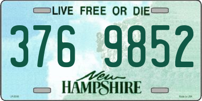 NH license plate 3769852