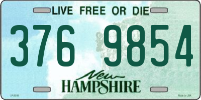 NH license plate 3769854