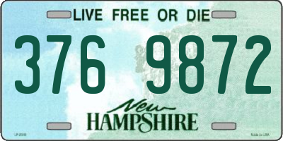 NH license plate 3769872
