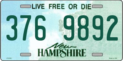 NH license plate 3769892