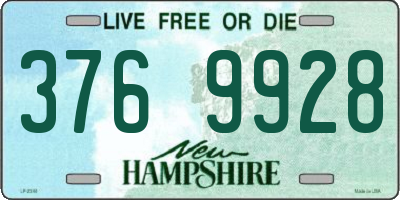 NH license plate 3769928