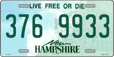 NH license plate 3769933