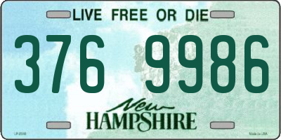 NH license plate 3769986