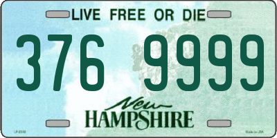NH license plate 3769999