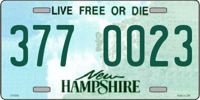 NH license plate 3770023