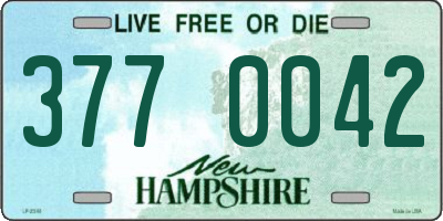 NH license plate 3770042