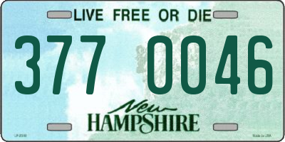 NH license plate 3770046