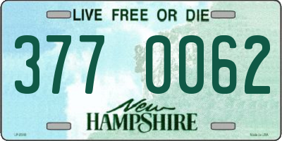 NH license plate 3770062