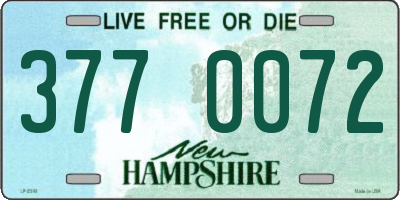 NH license plate 3770072