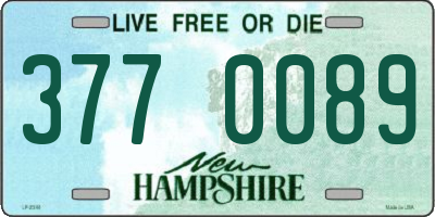 NH license plate 3770089