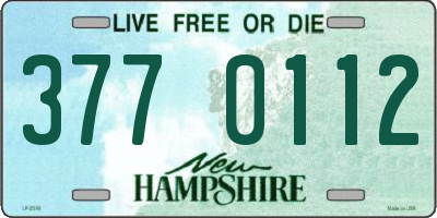 NH license plate 3770112