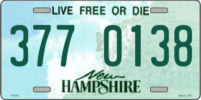 NH license plate 3770138