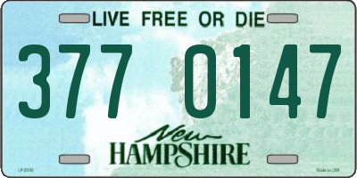 NH license plate 3770147