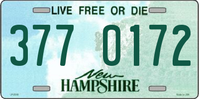 NH license plate 3770172