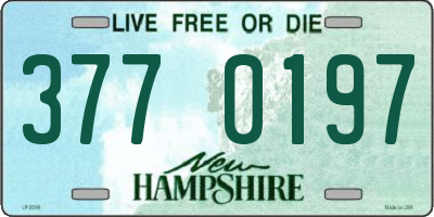 NH license plate 3770197