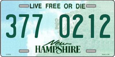 NH license plate 3770212