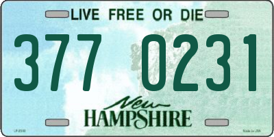 NH license plate 3770231