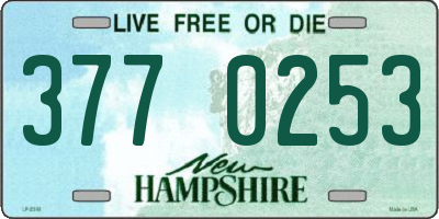NH license plate 3770253
