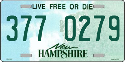 NH license plate 3770279