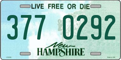 NH license plate 3770292