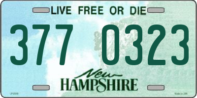 NH license plate 3770323
