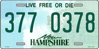 NH license plate 3770378