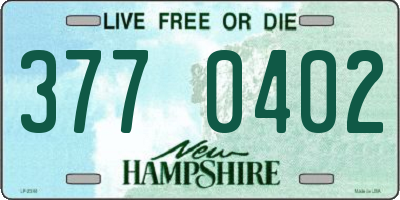 NH license plate 3770402