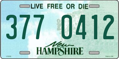 NH license plate 3770412