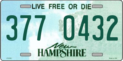 NH license plate 3770432