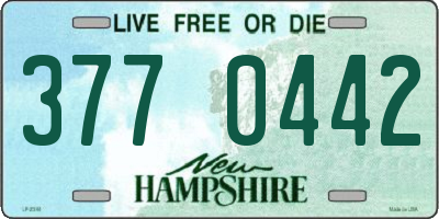 NH license plate 3770442