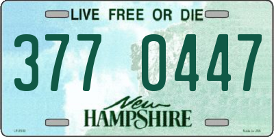 NH license plate 3770447