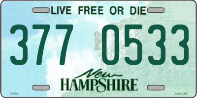 NH license plate 3770533