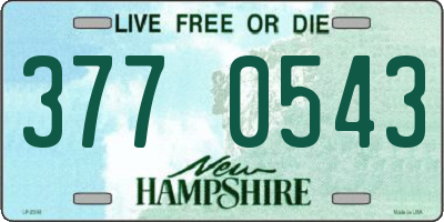 NH license plate 3770543
