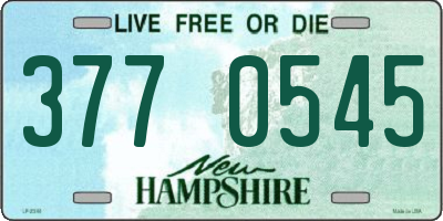 NH license plate 3770545