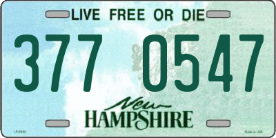 NH license plate 3770547