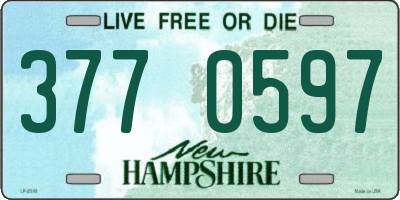 NH license plate 3770597