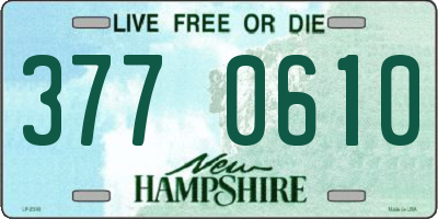 NH license plate 3770610
