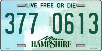 NH license plate 3770613
