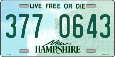 NH license plate 3770643