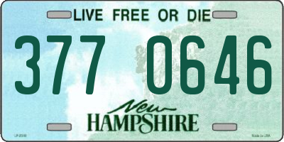 NH license plate 3770646