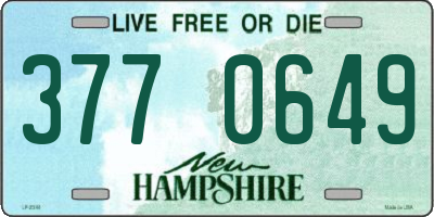 NH license plate 3770649