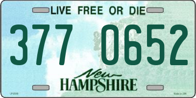 NH license plate 3770652