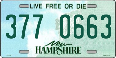NH license plate 3770663
